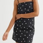 H&M Polka Dot Spaghetti Strap Mini Dress XL Linen Blend Casual summer Dress Photo 0
