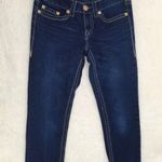 Seven7 Cropped Skinny Embroidered Pockets Double 7 sz 8 Photo 0