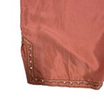 Cabaret Women 100% Silk Pant Lounge Capri Size Xlarge Orange Peach Embroidered Photo 2