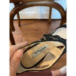 Nina Caleya black mesh tie closure stiletto heels sz 8 Photo 6