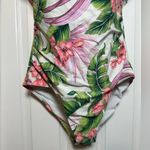 Kona Sol New Tropical Women’s Floral Ruffle One Piece Swimsuit Bathing Suit XL Photo 2