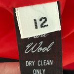 Gene Roye Vintage Wool Dress Black Red Diamond Long Sleeve size 12 Women’s Photo 7