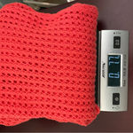 Jeanne pierre  coral open knit crochet sweater size small‎ Photo 3