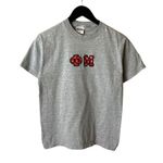 Hanes Omega Mu T Shirt Vintage Y2K Extra Small XS Gray Patch Tee Photo 1