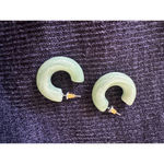 Acrylic Pastel Hoop 1 inch Earrings Green Photo 3
