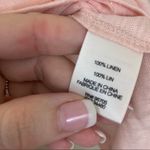 Rebecca Taylor  Ballet Pink Cold Shoulder Linen Top Photo 3