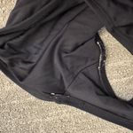 Black Hi Cut Hi Leg Ruched Side Swim Bikini Bottoms Med/Large Photo 3