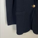 St. John Collection ST. JOHN BASICS Black Santana Knit Long Sleeve Gold Buttons Blazer Size‎ 2 Photo 5