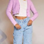 Urban Outfitters Dina Cardigan NWOT Size XS - Violet Photo 3