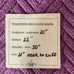 Sonoma Lavender Women's Long Sleeve Cable Knit Scoop Neck Knitted Pullover Sweater Sz L Photo 4