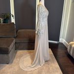 Women’s Gray Full Length Chiffon Mother of the Bride Formal Dress ZipBack Size M Size M Photo 3