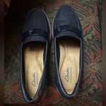 Clarks  Women's Sharon Gracie Slip-On Loafer Flats Suede Navy Photo 4