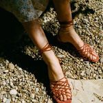 Doen Casimira sandals in red leather NEW Size 5 Photo 1