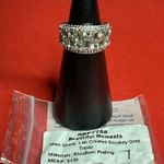 Bomb Party RBP7788 “Beautiful Moments” Topaz on Rhodium Plating Size 7 Ring NWT Silver Photo 3