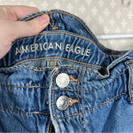 American Eagle  Dark Wash Paperbag High‎ Rise Mom Jeans Photo 4