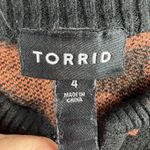 Torrid Plus 4X 4 Cardigan Zip Up Bomber Sweater Leopard Animal Print Heavy Knit Photo 6