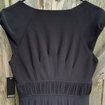 Adrianna Papell NWT  Fit Flare Ruched Waist Lace Panel V Neck Twirl Skirt Dress 4 Photo 11