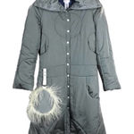 Custo Barcelona Quilted Fur Trim Jacket NEW Euro Size 38 Small Parka Puffer Coat Photo 0