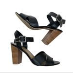 Crown Vintage Women's Vegan Leather Black Bolero Block Heel Sandals Size 7.5 Photo 1