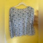 Lucky Brand Floral Blue and White Women's Top Photo 2