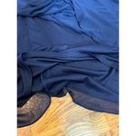 After Six  Women’s 6 R Blue Midnight Lux Chiffon V Neck Floor Length Maxi Dress Photo 9