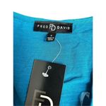 Fred David  turquoise long sleeve asymmetrical wrap blouse NWT Photo 2