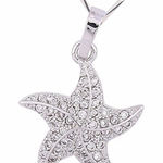 ✨3xHP✨Clear White Starfish Sea Necklace✨ Silver Photo 0