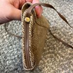 Borbonese Redwall Brown Leather‎ Made In Italy Vintage Top Zip Crossbody Purse Photo 9