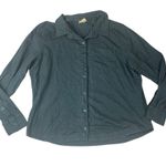 Pact  size large blue button up organic cotton long sleeve shirt casual minimal Photo 0