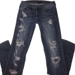 Vervet Flying Monkey Blue Straight Leg Jeans with Distressed Details Photo 2
