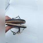 Gucci Black Metallic Leather Ellemere GG Interlocking HEART Thong Sandal EU 39 Photo 4