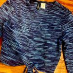 Divided H&M Blue Marled FINE Knit Cut Out Waist And Tie Back Dress XXS Photo 11