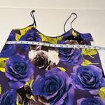 Topshop Purple Yellow Floral high-low Tank Top Blouse Size 4 Y2K Festival Photo 5