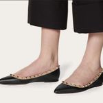 Trendy Stud Flats Black/Nude 39EU US 8.5 Black Size 6 Photo 1