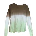 All In Motion  Ombré Brown, Tan, White, Neon Mint Crewneck Pullover, New w/ Tag Photo 4