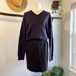 Banana Republic  Purple Merino Wool V Neck Pullover Sweater Unisex Size Large Photo 1
