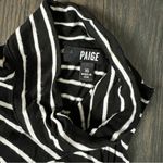 PAIGE Black & White Striped Mockneck Bodysuit Photo 3