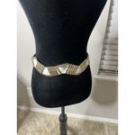 Jose Cotel Paris France Vtg Belt Silver Gold Links White Leather‎ Photo 11