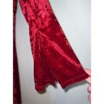 NEW! Women’s Red Crushed Velvet Belle Sleeve Dress 2 Photo 5