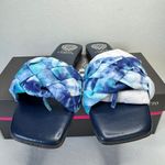 Vince Camuto Quilted Slide Sandals - Antonni indigo tie dye canvas casual summer Photo 2