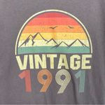 Vintage 1991 Retro Rainbow Mountain Graphic Tee Size M Photo 4