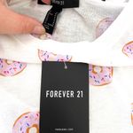 Forever 21  White Pink Donut Graphic Print Short Sleeve Shirt Size Medium Photo 4