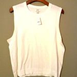 J.Crew XXL Cotton Sleeveless Pullover Light Sweater Top New White Photo 0