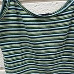 Brandy Melville Green Striped Tank one size Photo 3