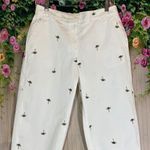 kim rogers  White Capri Pants Palm Trees Size 12P Photo 0