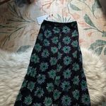PACO RABANNE Asymmetric Floral Print Lace Skirt Blue Photo 8
