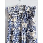 Umgee Blue Ruffle Sleeves Mini Dress Women's Large Boho Bloom Hippie Gypsy Photo 8