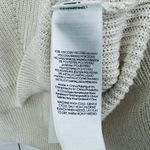 CHAPS  (L) Womens Metallic Cream Knit High Low Hem Sweatshirt Sweater Photo 8