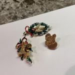 Lot Of 3 Gold Tone Costume Brooch Pins Christmas Holiday Photo 6