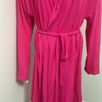 Eberjay Eberjey pink wrap robe with lace hem large Photo 4